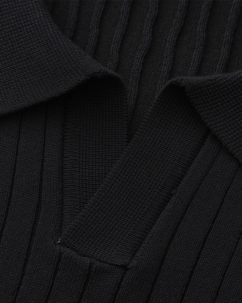 Premium-Rippstrick-Poloshirt