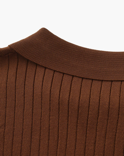 Premium-Rippstrick-Poloshirt