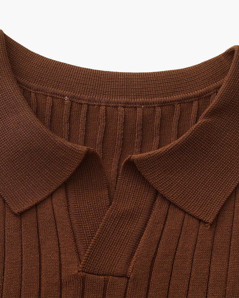 Premium-Rippstrick-Poloshirt