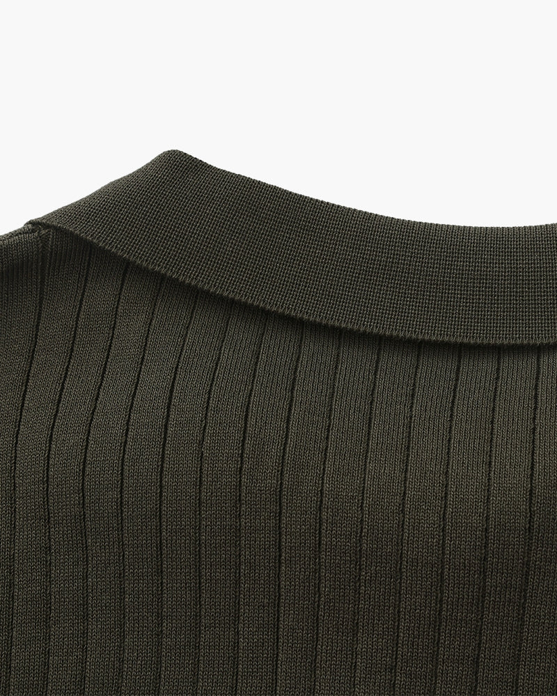 Premium-Rippstrick-Poloshirt