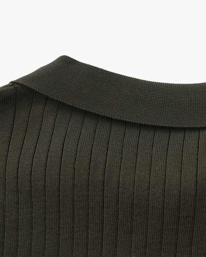 Premium-Rippstrick-Poloshirt