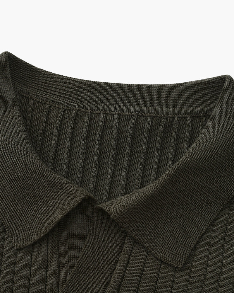 Premium-Rippstrick-Poloshirt