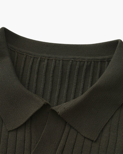 Premium-Rippstrick-Poloshirt
