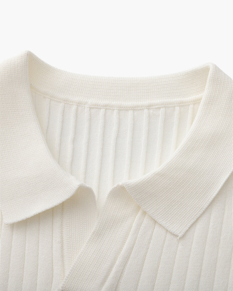 Premium-Rippstrick-Poloshirt