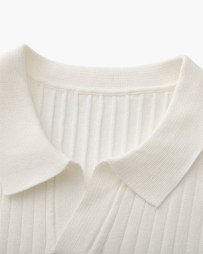 Premium-Rippstrick-Poloshirt