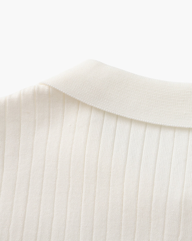 Premium-Rippstrick-Poloshirt