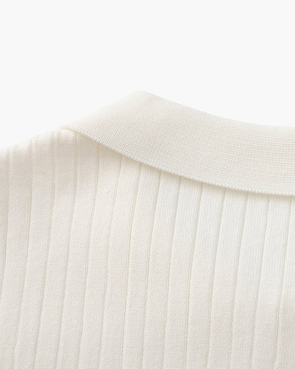 Premium-Rippstrick-Poloshirt