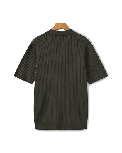 Premium-Rippstrick-Poloshirt
