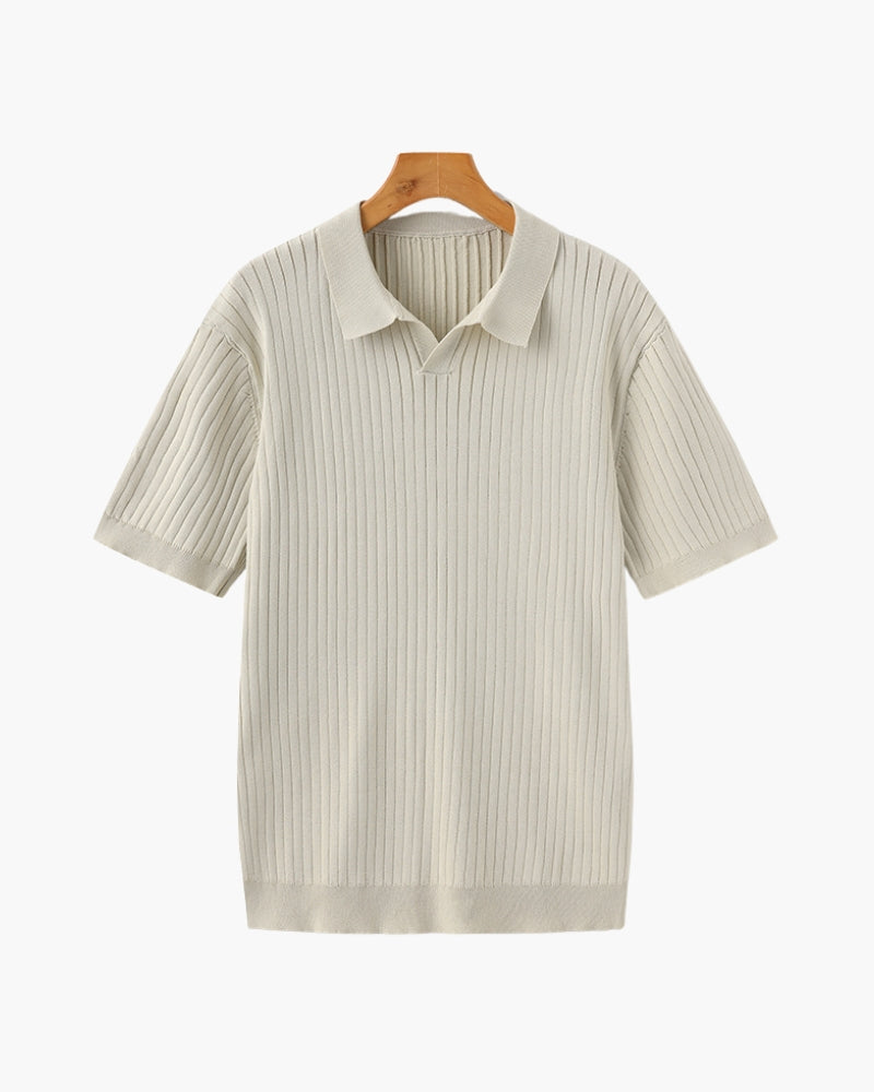 Premium-Rippstrick-Poloshirt