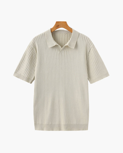 Premium-Rippstrick-Poloshirt