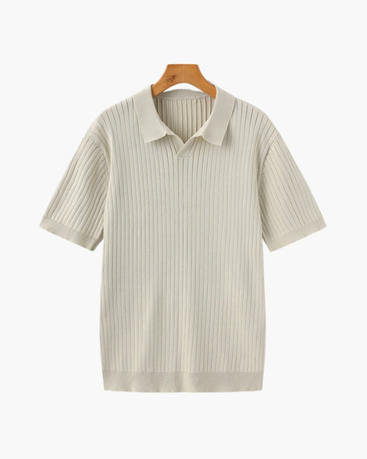 Premium-Rippstrick-Poloshirt