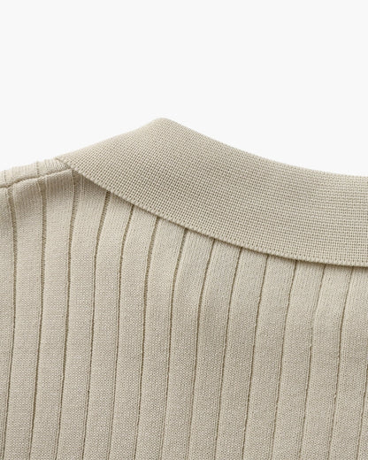 Premium-Rippstrick-Poloshirt