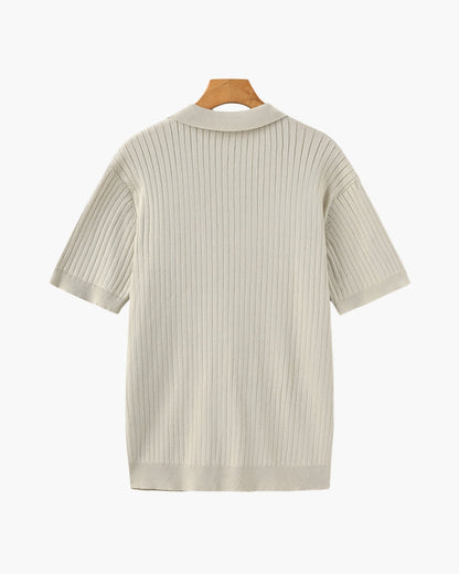 Premium-Rippstrick-Poloshirt