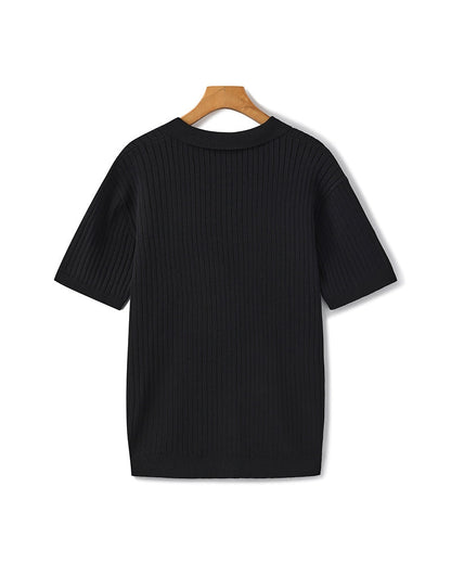 Premium-Rippstrick-Poloshirt