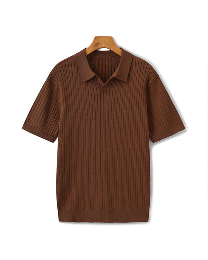 Premium-Rippstrick-Poloshirt