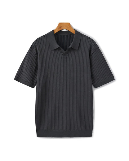 Premium-Rippstrick-Poloshirt