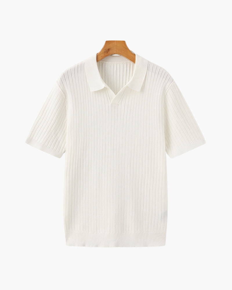 Premium-Rippstrick-Poloshirt