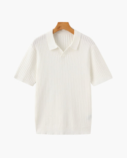 Premium-Rippstrick-Poloshirt